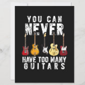 You Can Never Have Too Many Guitars Music Funny Gi (Rückseite)