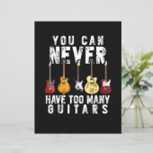 You Can Never Have Too Many Guitars Music Funny Gi (Stehend Vorderseite)