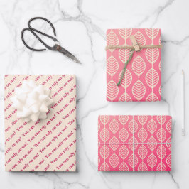 You Can Rely on Me Minimal Pattern & Quote Design Geschenkpapier Set