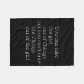 You Can Take The Girl Out Of Chicago But You Can't Fleecedecke (Vorderseite (Horizontal))