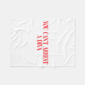 You Can't Arrest A Diva Funny Quote Women  Fleecedecke (Vorderseite (Horizontal))