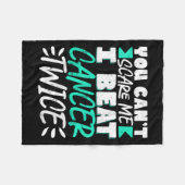 You Can't E Me I Beat Cancer Twice  Fleecedecke (Vorderseite (Horizontal))