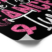 You Can't E Me I Beat Cancer Twice Retro Breast Ca Poster (Ecke)