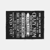 You Can't E Me I Have A Crazy Mom Pride Mother's D Fleecedecke (Vorderseite (Horizontal))