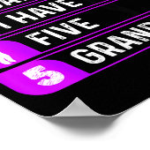 You Can't E Me I Have Five Grandsons Funny Grandma Poster (Ecke)