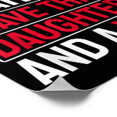 You Can't E Me I Have Three Daughters  Poster (Ecke)