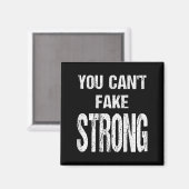 You Can't Fake Strong Werlifting Motivation Tee  Magnet (Vorderseite/Rückseite)