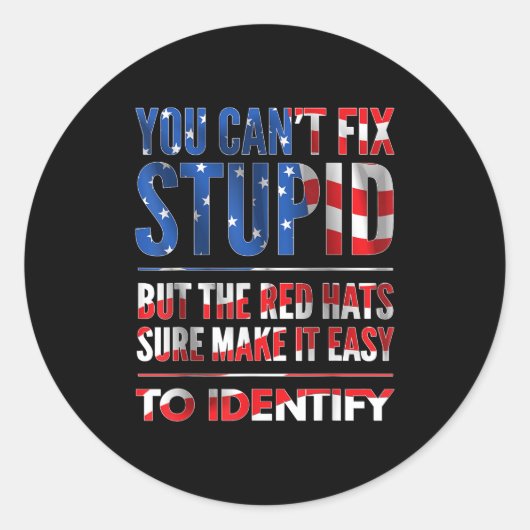 You Can't Fix Stud But The Hats Sure Make It Easy  Runder Aufkleber (Vorderseite)