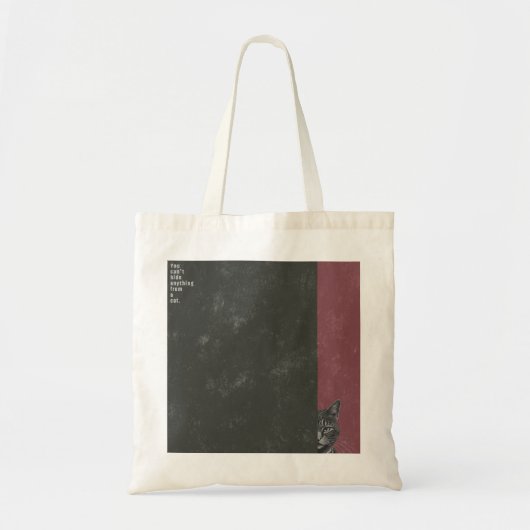 ”You can't hide anything from a cat” tote bag Tragetasche (Vorne)
