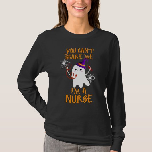 You Cant Scare Me Im A Nurse Halloween Essential T-Shirt (Vorderseite)