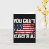 You Can't Silence Us All Usa Flag Conservative Rep Karte (Gelbe Blume)