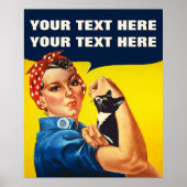 You Cat Do It Rosie Cat Lady Feminist Poster (Vorne)