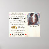You Complete Me Custom Photo Wedding Anniversary Leinwanddruck (Vorderseite)