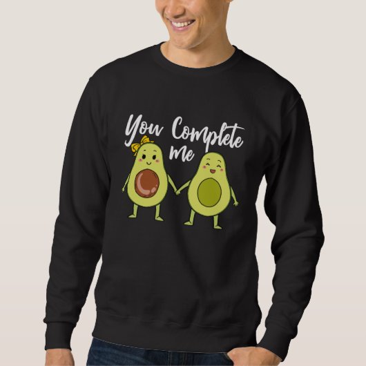 You Complete Me Valentines Day Vegan Couple Sweatshirt (Vorderseite)