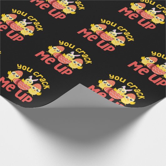You Crack Me Up Easter Chicks Geschenkpapier (Ecke)