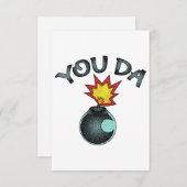 You Da Glitzer Bomb Dankeskarte (Vorne/Hinten)