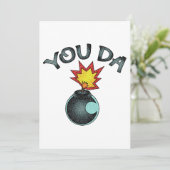 You Da Glitzer Bomb Einladung (Stehend Vorderseite)