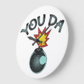 You Da Glitzer Bomb Große Wanduhr (Winkel)