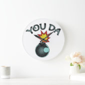You Da Glitzer Bomb Große Wanduhr (Zuhause)
