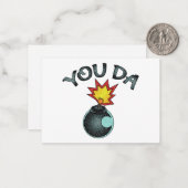 You Da Glitzer Bomb Mitteilungskarte (Vorderseite/Rückseite Beispiel)