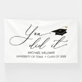 You did it GRAD banner backdrop graduation (Horizontal)