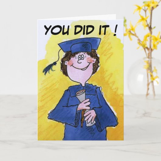 YOU DID IT KARTE (Gelbe Blume)