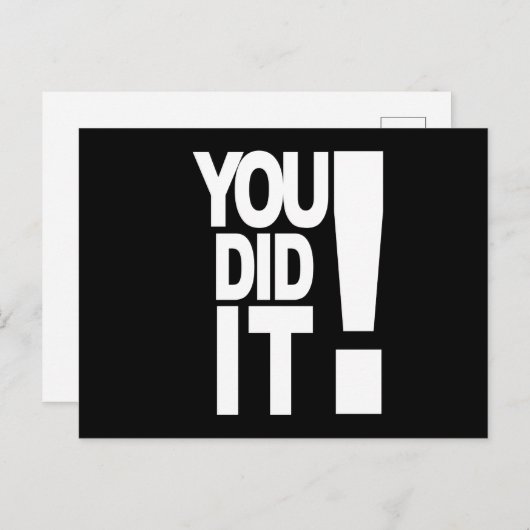 You did it postkarte (Vorne/Hinten)