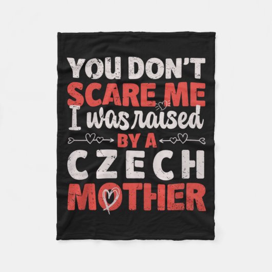 You Don't E Me I Was Raised By A Czech Mother Prem Fleecedecke (Vorderseite)