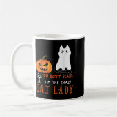You Don't E Me I'm The Crazy Cat Lady Funny Hallow Kaffeetasse (Links)