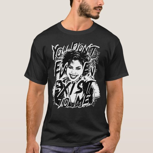 You Don't Even Exist, Goth Girl, Tattoo Art Style T-Shirt (Vorderseite)