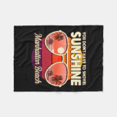 You Dont Have To Shovel Sunshine Manhattan Beach  Fleecedecke (Vorderseite (Horizontal))