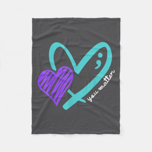 You Don't Let Your Story End Suicide Awareness Fleecedecke (Vorderseite)