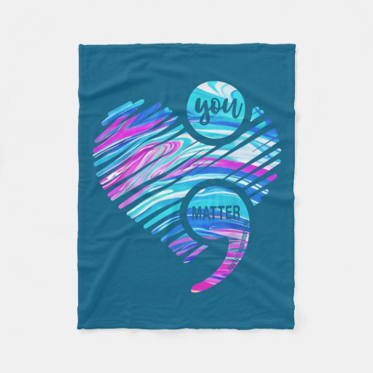 You Don't Let Your Story End Suicide Prevention He Fleecedecke (Vorderseite)