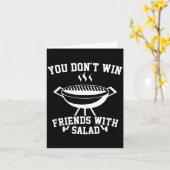 You Don't Win Friends With Salad - Funny  Karte (Gelbe Blume)