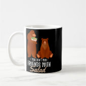 You Dont Win Friends With Salad Funny Vegan Bear S Kaffeetasse (Links)
