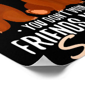 You Dont Win Friends With Salad Funny Vegan Bear S Poster (Ecke)