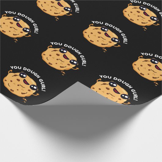 You Dough Gurl Funny Baking Pub Dark BG Geschenkpapier (Ecke)