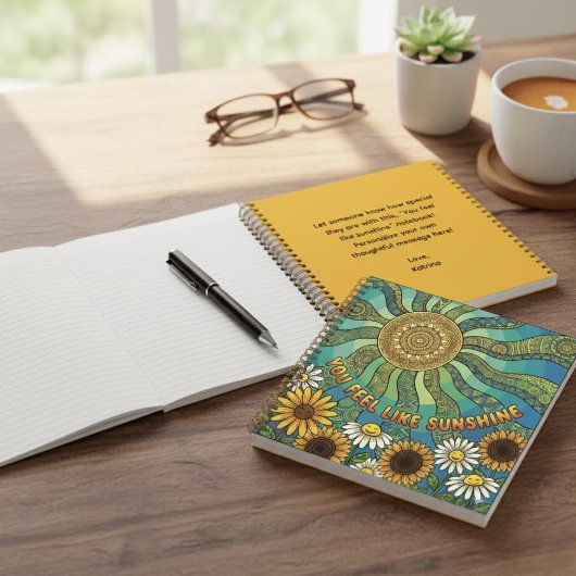 You Feel Like Sunshine Spiral Notebook Notizblock