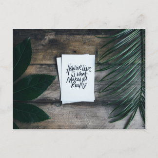 You fill my life with sweetness and love postkarte