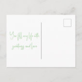 You fill my life with sweetness and love postkarte (Rückseite)