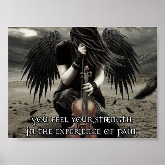 You find your strength in the experience of Pain Poster (Vorne)