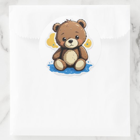You Forgot Me? – Sad Teddy in the Rain Sticker (Tasche)