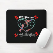 You Give Me Butterflies Phlebotomist Pbt Valentine Mousepad (Mit Mouse)