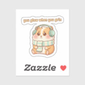 You Glow When You Grin – Cute Hamster Sticker (Blatt)