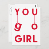 You Go Girl - Krebs wird gut Postkarte (Vorne/Hinten)