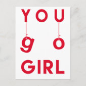 You Go Girl - Krebs wird gut Postkarte (Vorderseite)