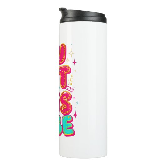 "You Got This Babe" Pink Sparkle Typography Thermosbecher (Nach rechts gedreht)