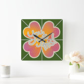 You got this! Clover Quadratische Wanduhr (Zuhause)