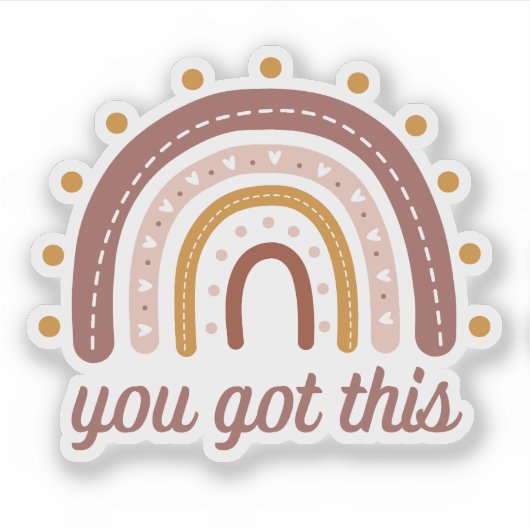 You Got This motivational die cut Aufkleber (Vorderseite)