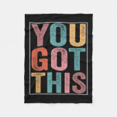 You Got This Motivational Testing Day Design For T Fleecedecke (Vorderseite)